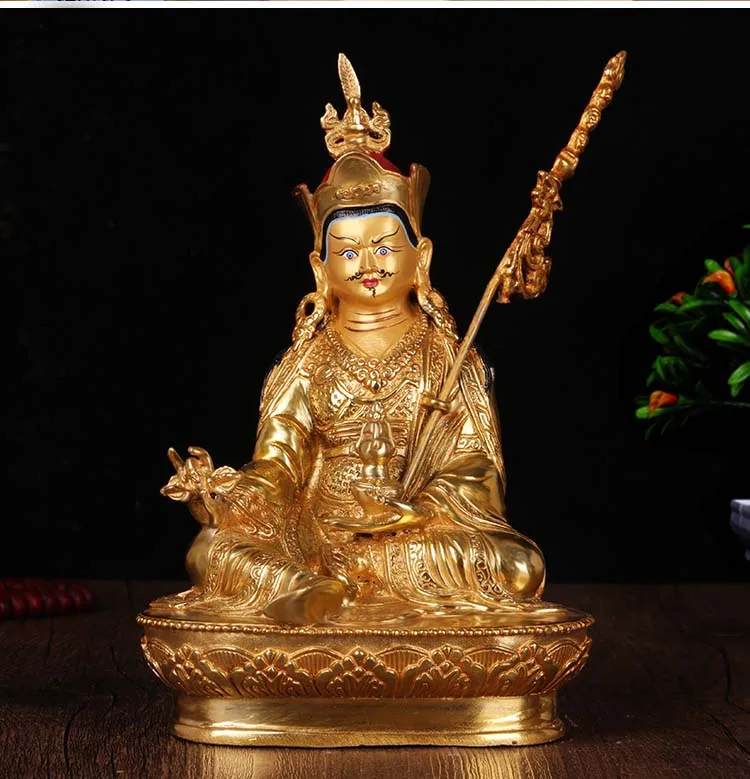 Special Offer GOOD Buddha Buddhist bless family home efficacious gilding Rinpoche Padmasambhava statue