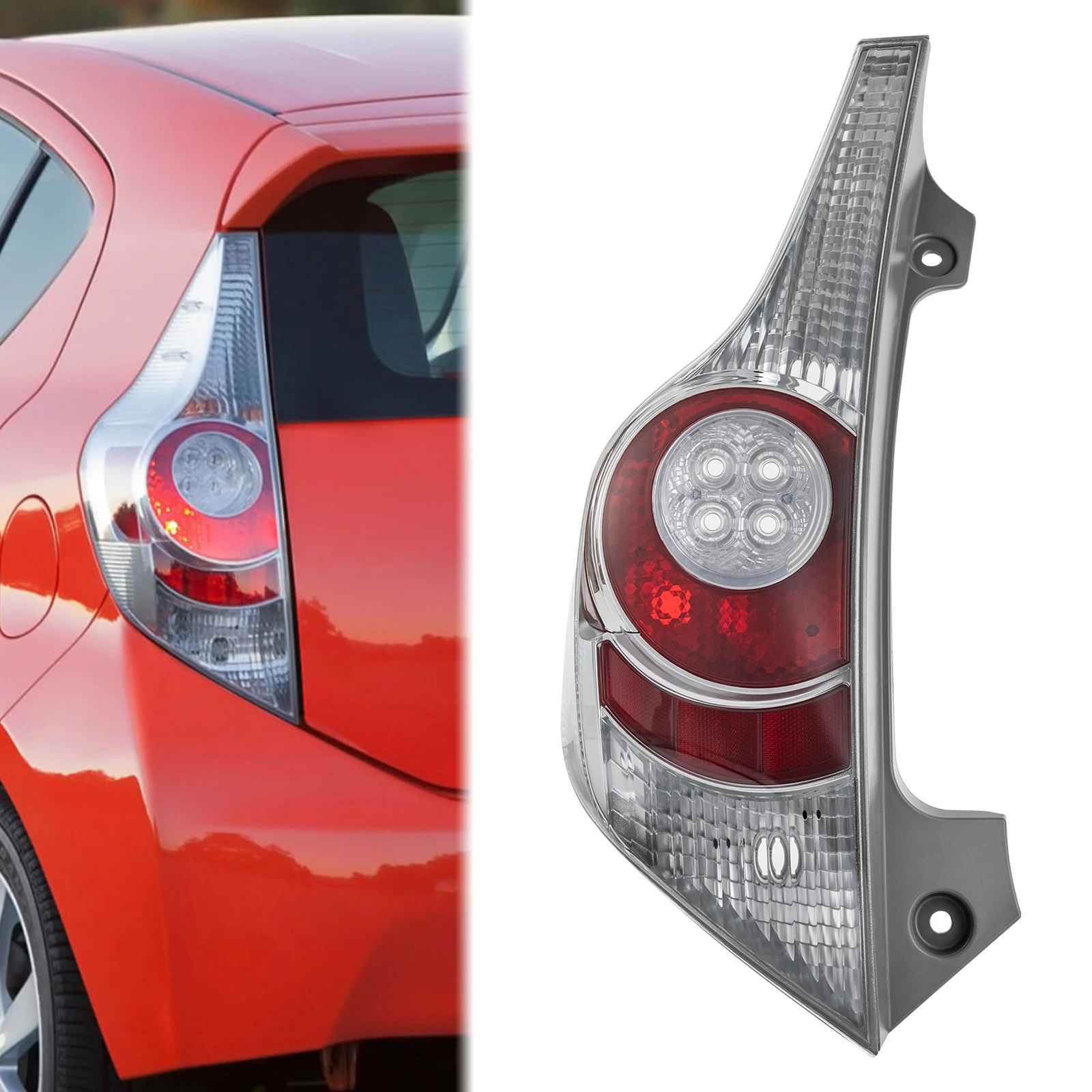 

[Left Side OR Right Side] For 2012 2013 2014 Toyota Prius C 2Pcs Tailights Set Tail Lights Assembly