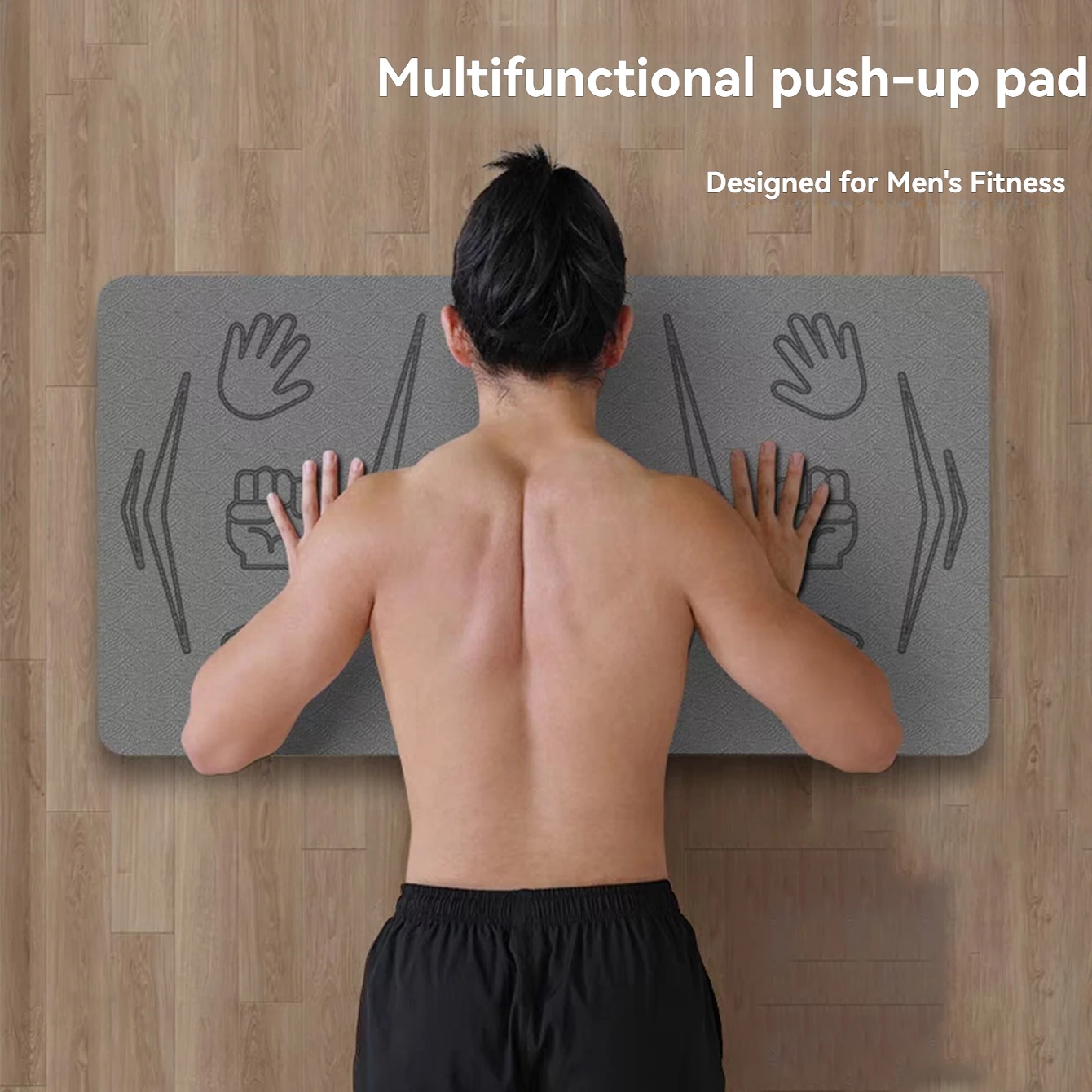 

1 шт. коврик для пуш-апа, утолщенный балансировочный коврик, коврик для йоги, домашнее мужское колесо для фитнеса на животе, доска, коврик для коленей