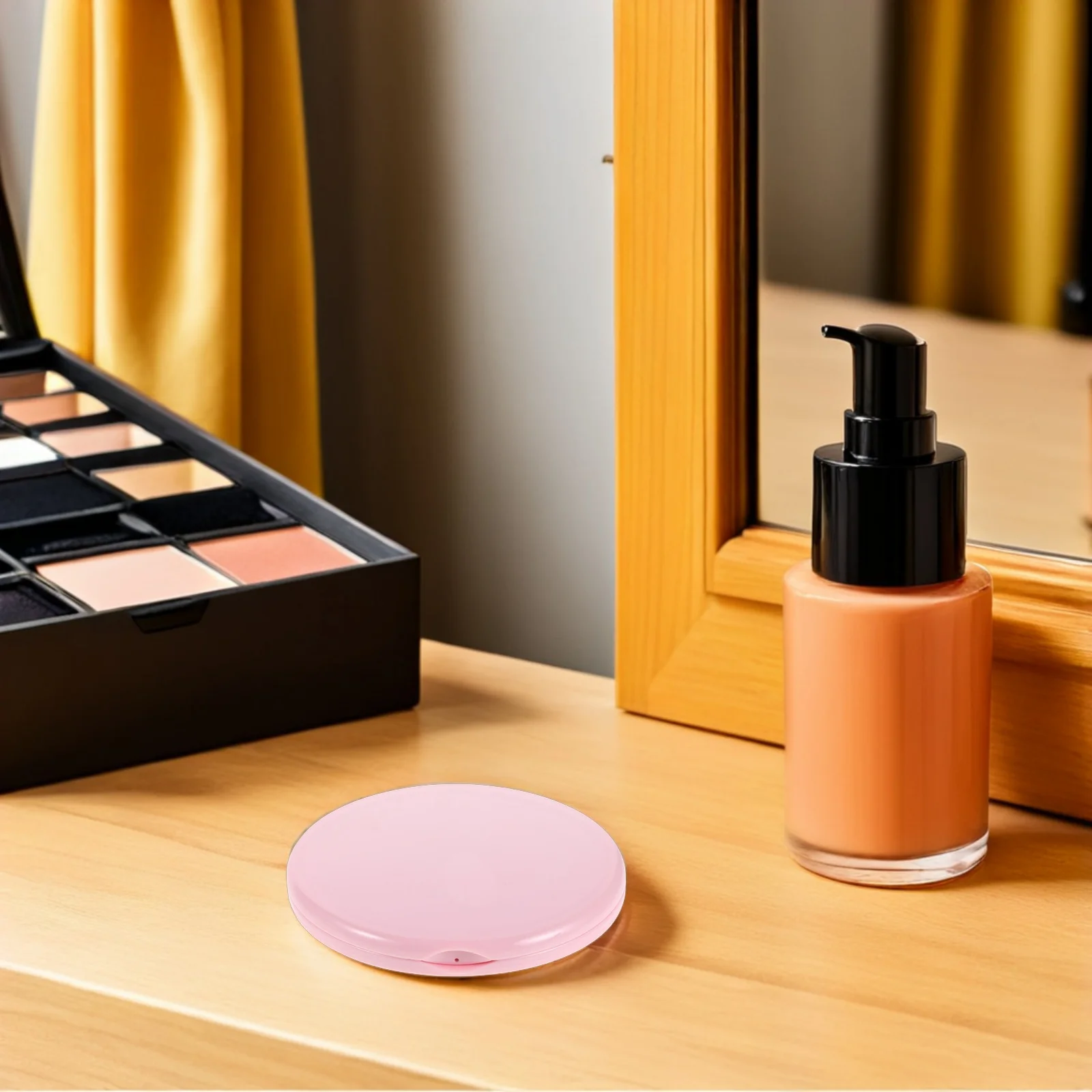 5Pcs Tragbare Doppelseitige Make-Up Spiegel 10x Vergrößert Klapp Reise Büro Mini Eitelkeit Liefert Frauen Geldbörse Flip spiegel Make-Up