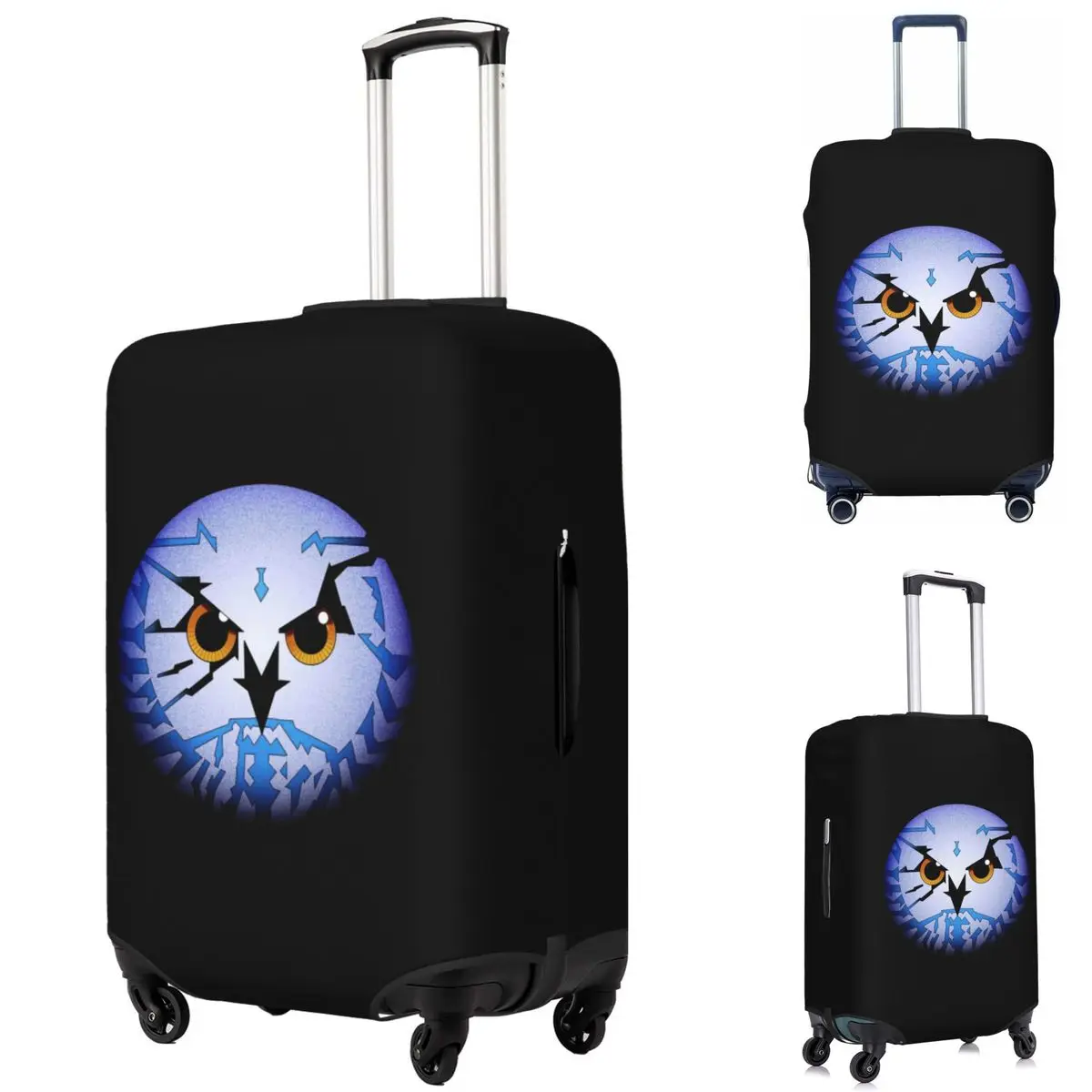 Amiga Psygnosis Owl Suitcase Cover Protection Elastic Trip Luggage Protector Covers for 18-32 Inch