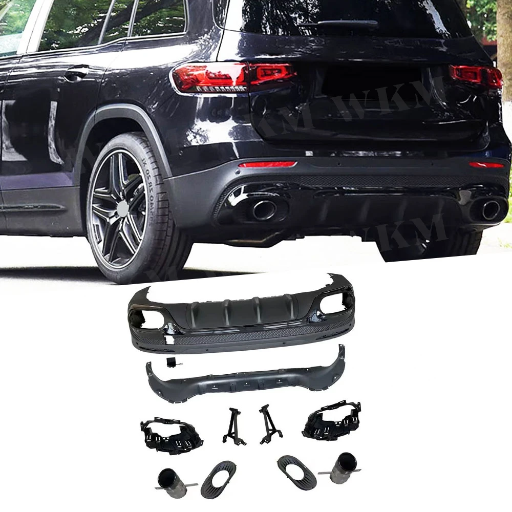 

Диффузор заднего бампера для Mercedes Benz GLB X247 GLB180 200 GLB35 AMG 2019 + задний спойлер из АБС-пластика с насадкой выхлопной системы, комплекты кузова