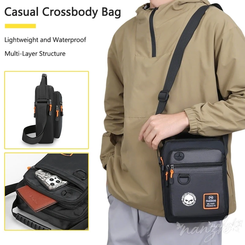 

Fashion Nylon Bags Men's Shoulder Waterproof Crossbody Bags For Harley Davidson Electra Glide Ultra Classic 1250 S PA PA1250