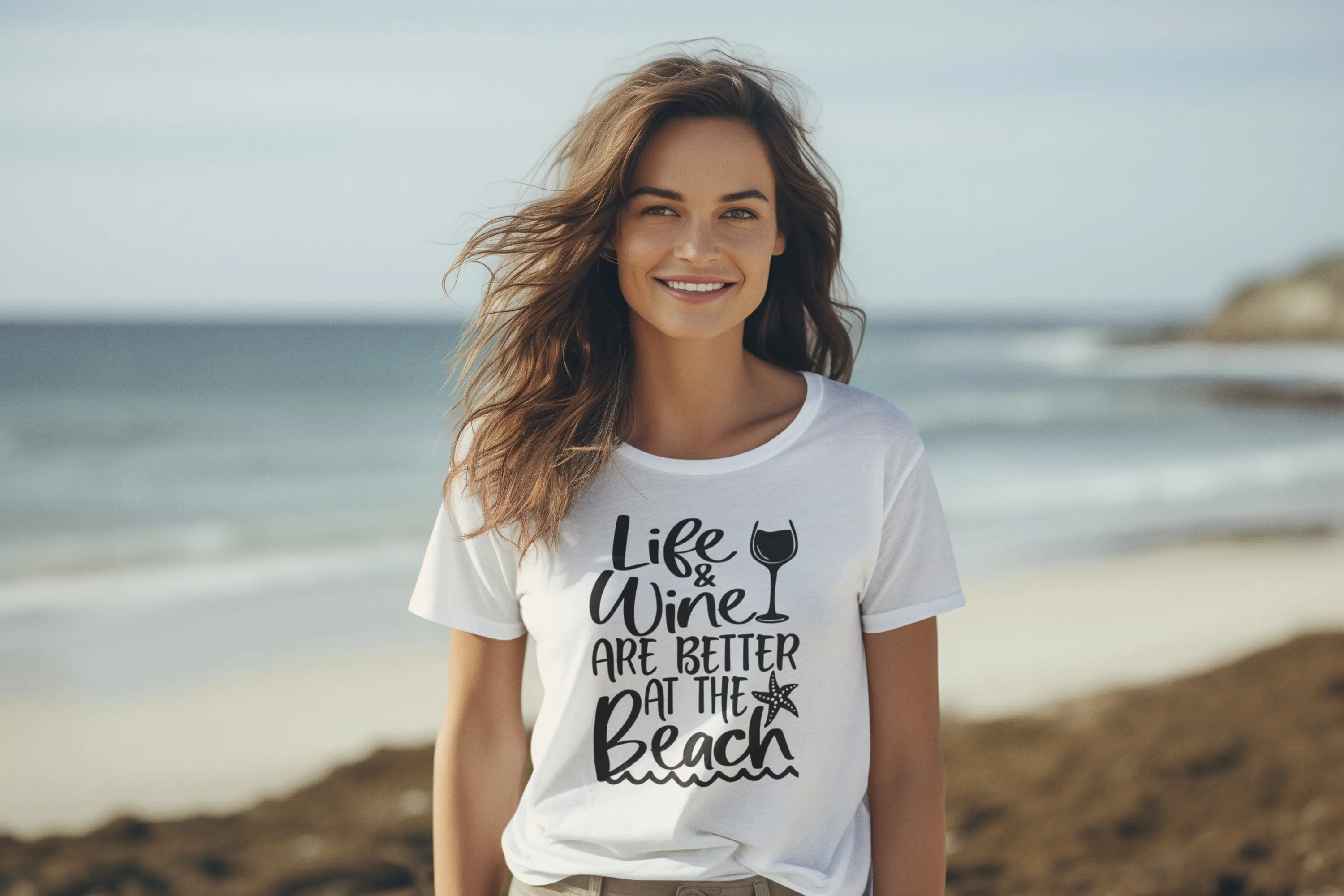 Life and Wine are better at the Beach Jersey T Shirt Vacation