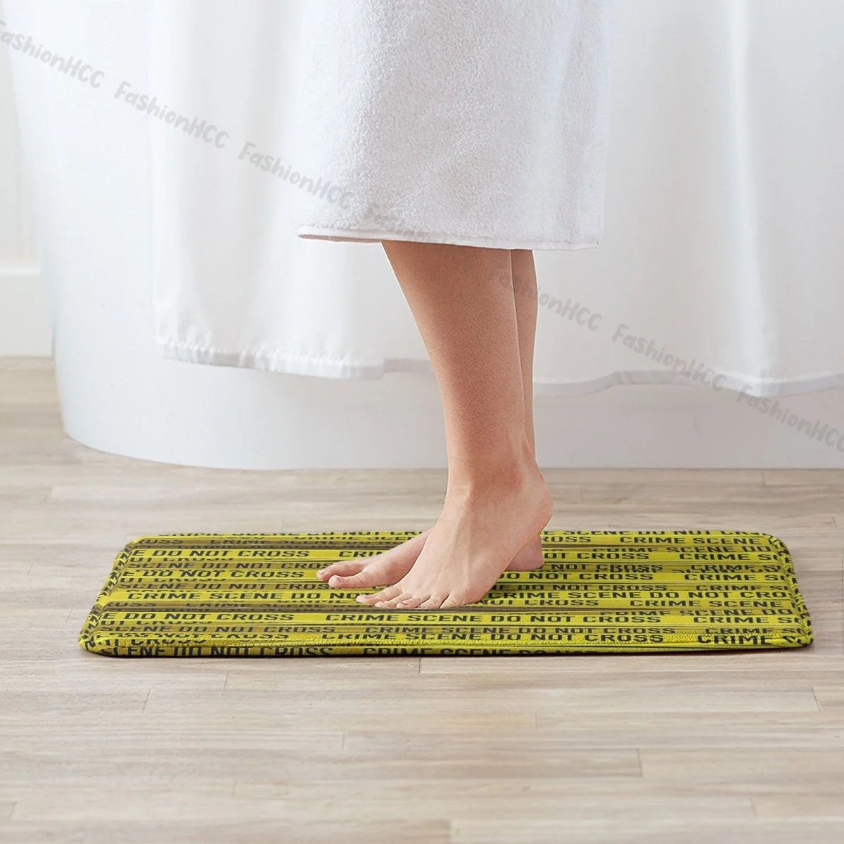 3D Three Dimensional Bathroom Mat Crime Scene Doormat Flannel Carpet Entrance Door Rug Home Decoration