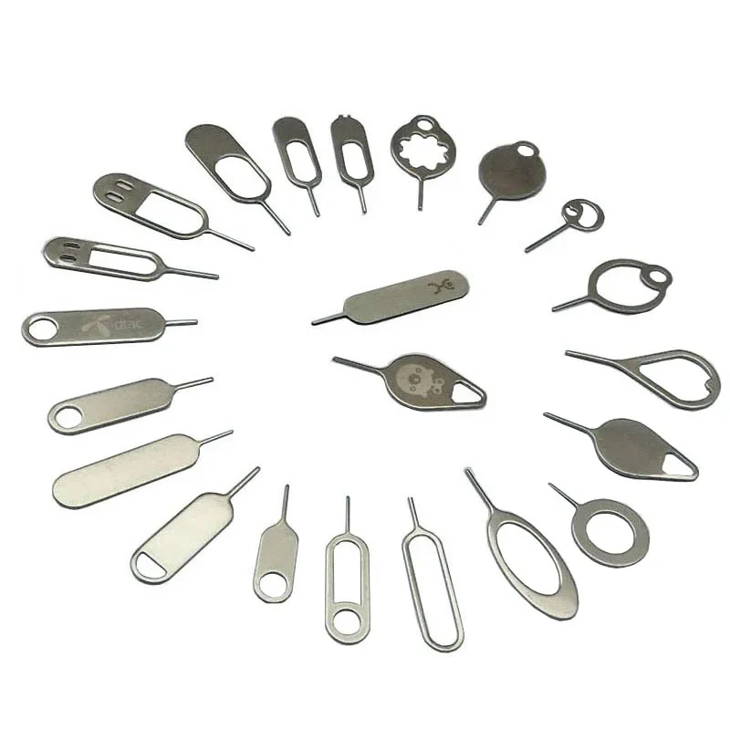 Bandeja de tarjeta SIM estándar de acero inoxidable con orificio en la cola para transportar