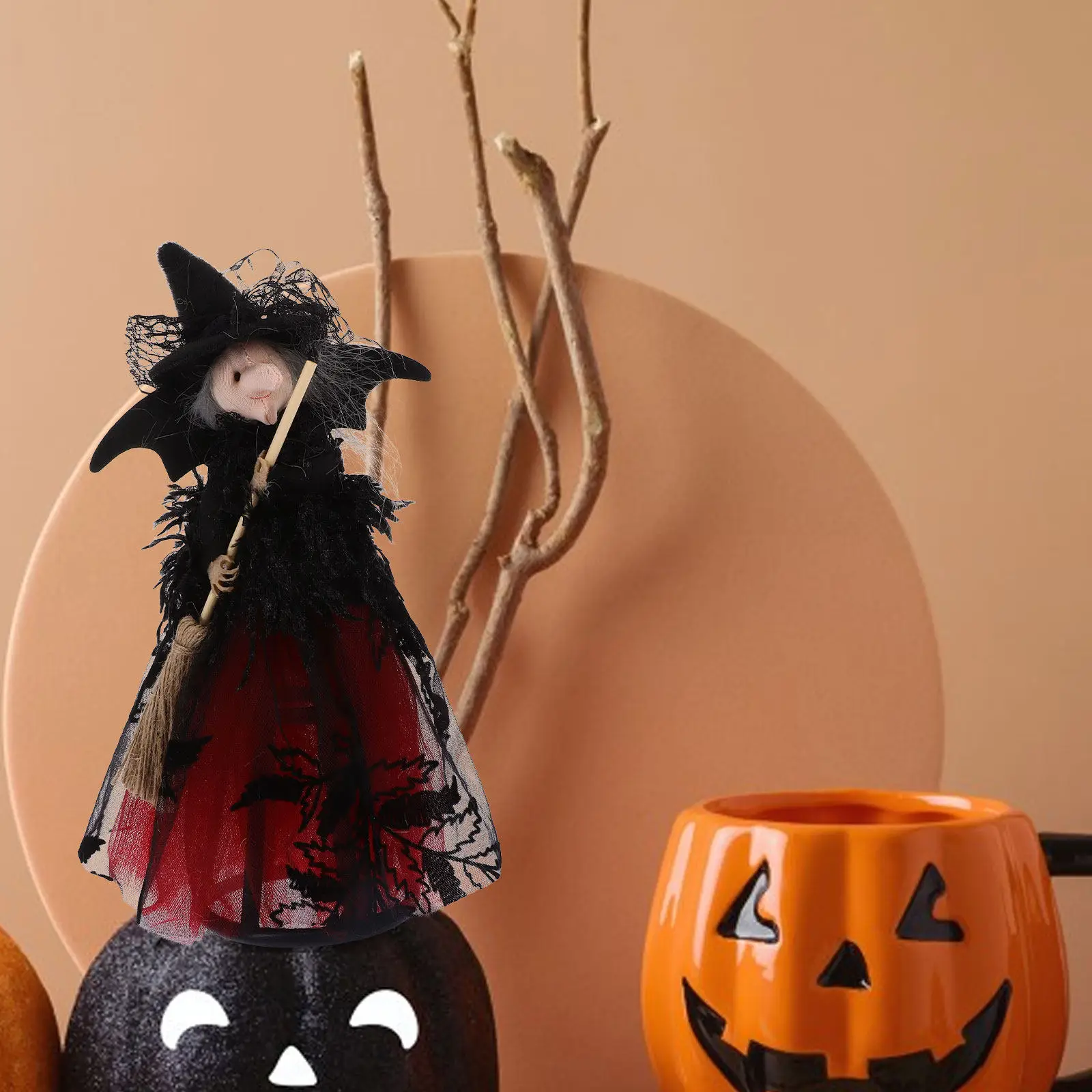 

Halloween Witch Ornament Desktop Decor for Festival Supplies Bedroom Table Decor Adorable Mysterious Horror Theme Wear Resistant