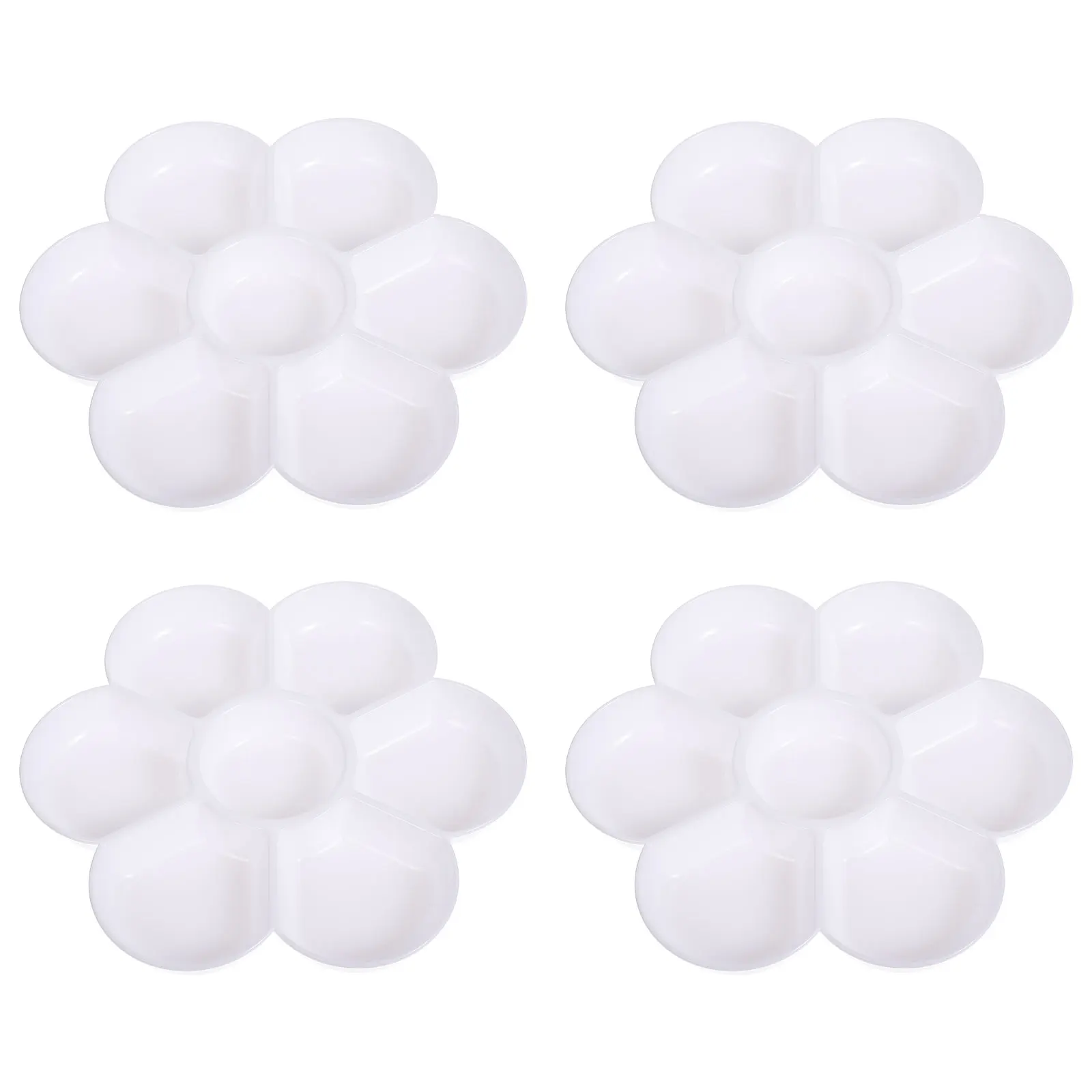 

4pcs Pigment Trays Art Supplies Watercolor Palette Calligraphy Pigment Tray Color Mixing Pallet Handheld Painting Palette For
