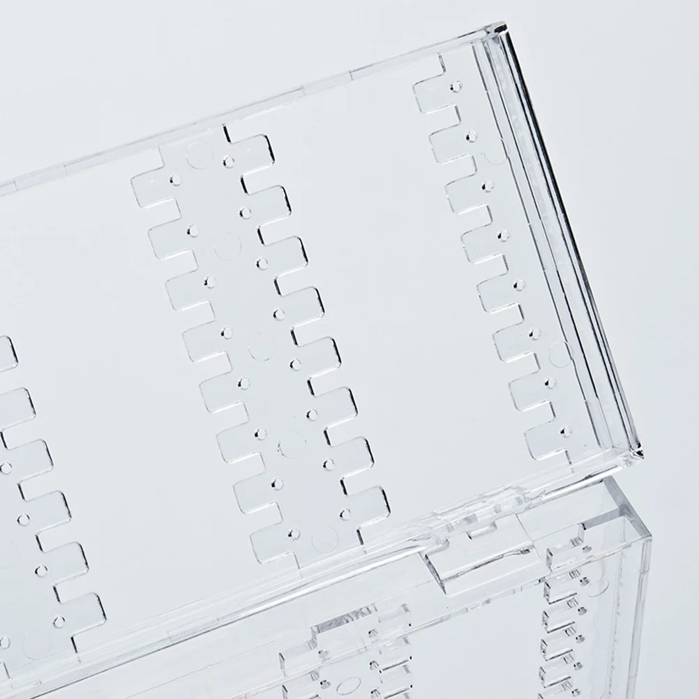 Acrylic Screen Type Foldable Jewelry Display Stand Big Capacity Ear Stud Earrings Storage Rack Jewelry Showcase Stand