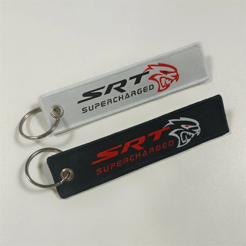 Car Keychain Woven Label Nylon Key Tag Decorations Gadgets for Jeep Dodge Chrysler Accessories Men Gift Racing Clearance Sale