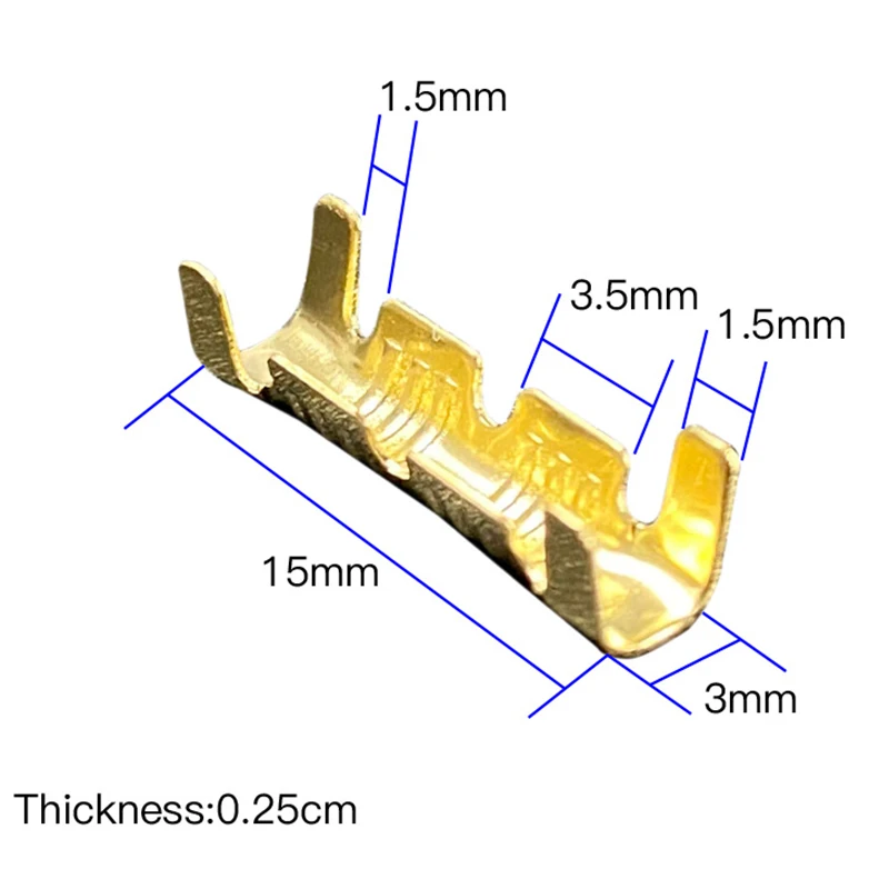 50/100/200Pcs U-shaped Terminal Tab Cold Inserts Terminal Wire Connector Terminales Electricos Small Teeth Terminal 0.3-1.5mm²