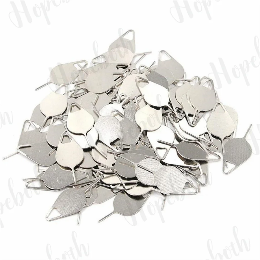 1000 قطعة من إبرة الفولاذ المقاوم للصدأ لهاتف iPhone iPad وسامسونج لهواوي وشاومي وبطاقة Sim وإزالة أداة مفتاح إخراج الدبوس