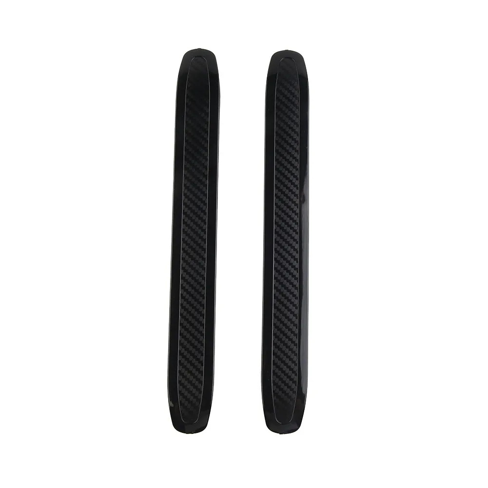 Car Bumper Corner Protector Strip with Carbon Fiber Effect Rubber Scratch Guard for Front/Rear Vehicle Bumper Protection