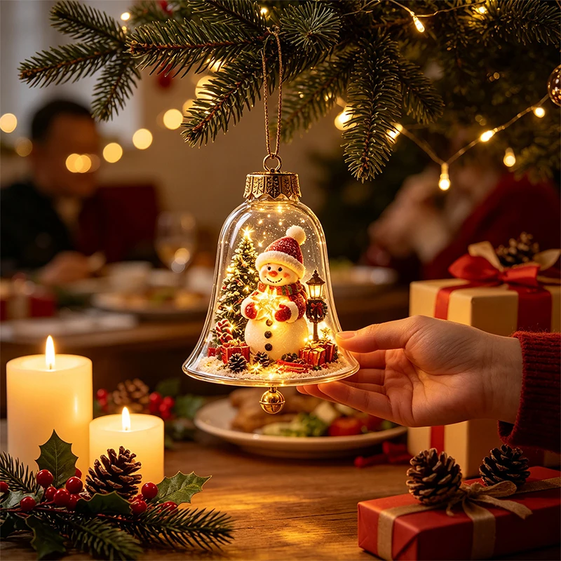 Pendant Lighting Christmas Decor - Campanella natalizia a LED con luce