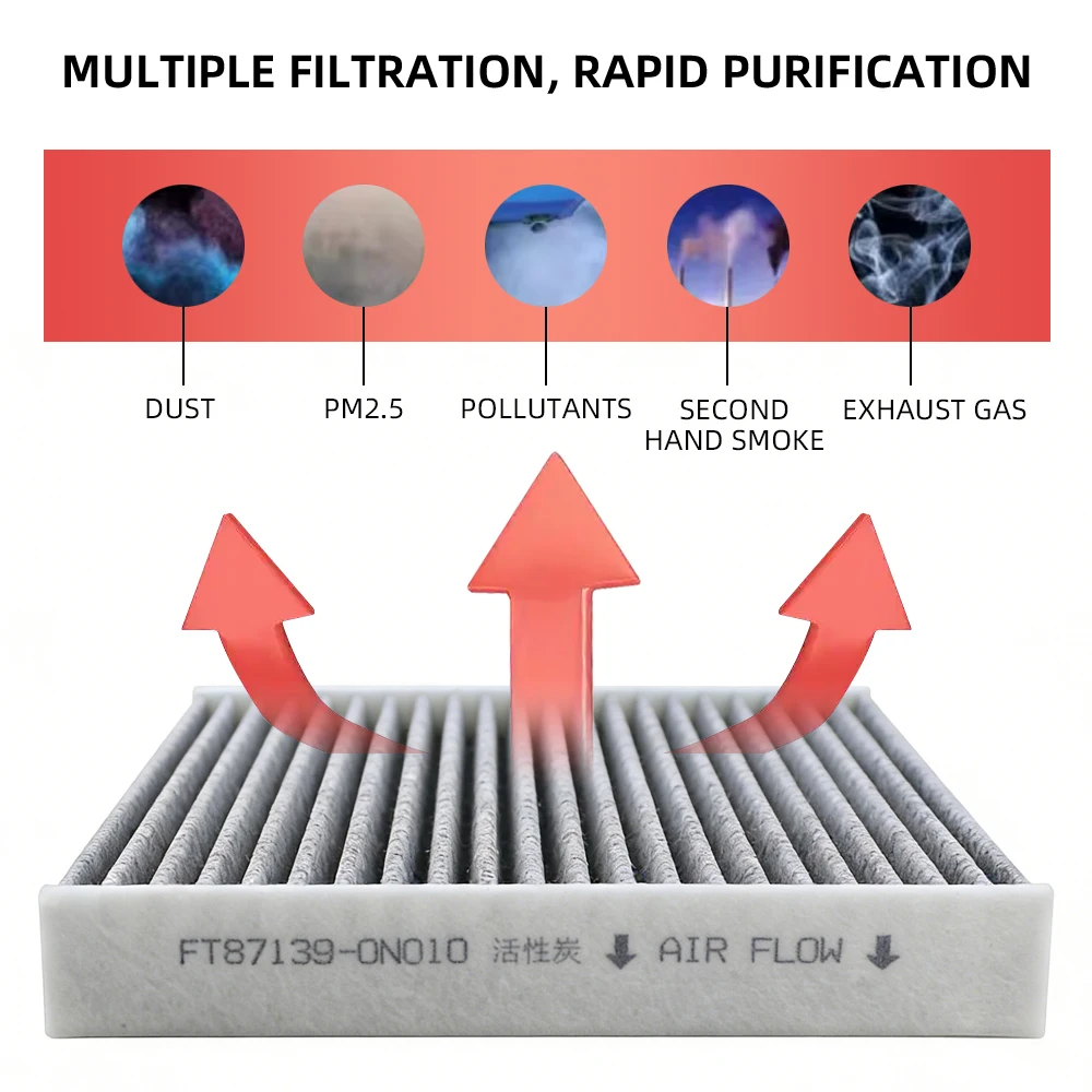 Car Pollen Cabin Conditioning Activated Carbon Air Filter for Toyota Revo Yaris Vigo Vios Altis Fortuner Prius Camry Hiace