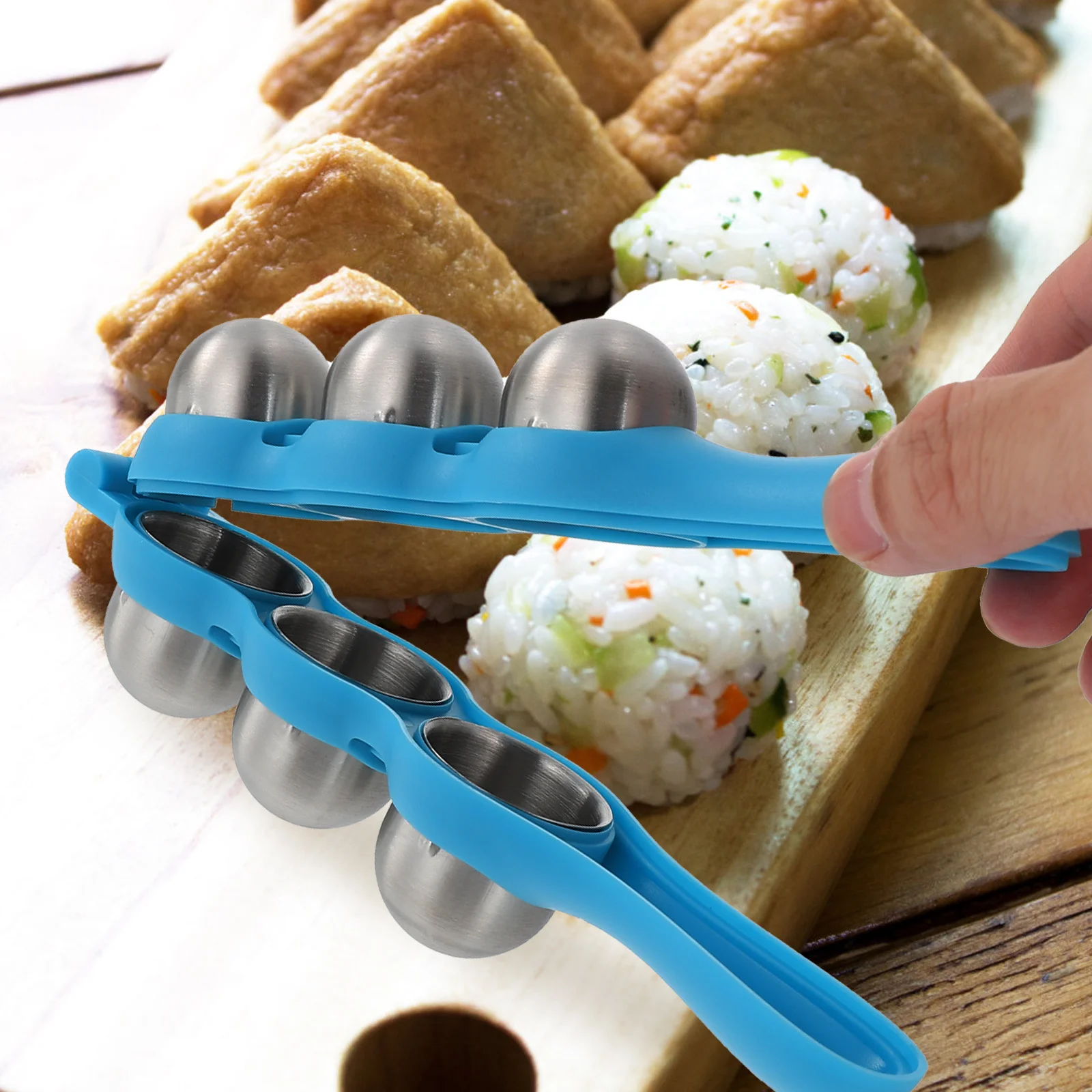 1Set Easy Clean Rice Ball Molds Shaker Set Stainless Steel Kitchen Accessories Perfect for DIY Food Making