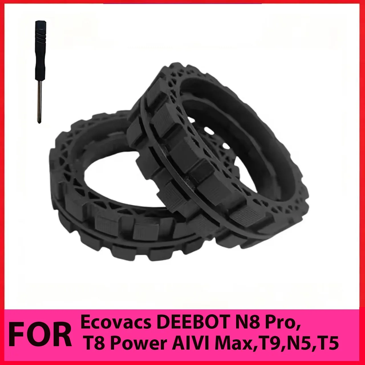 Wheel Tire For Ecovacs DEEBOT N8 Pro,T8 Power AIVI Max,T9,N5,T5 Robot Vacuum Cleaner Accessory Spare Parts