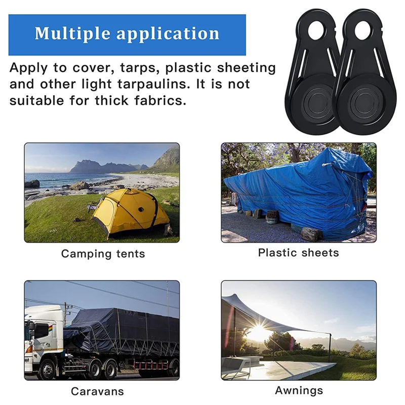 Tarp Grabbers Movable Tarp Clips for Outdoor Camping Tent Awning Banner Cover Tarps and Plastic Sheeting HOT