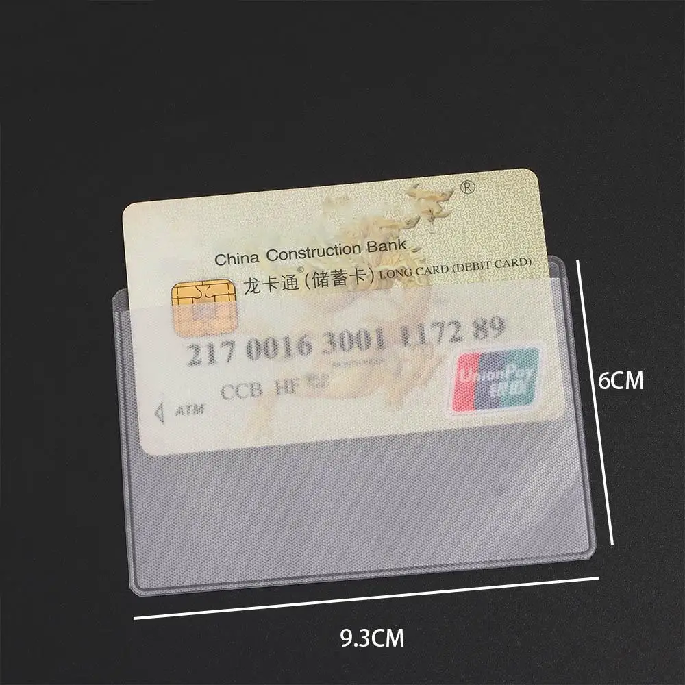 10Pcs/Set Waterproof Transparent PVC Card Cover Plastic Cardholder Case To Protect Credit Cards Porte Carte Bank Id Card Sleeve