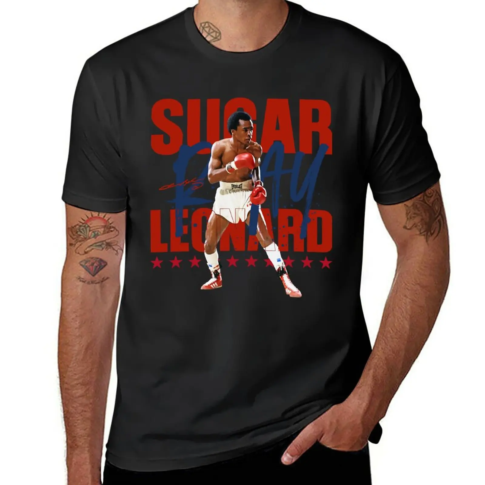 

New Sugar Ray Leonard T-Shirt vintage clothes sweat shirt Blouse shirts graphic tees t shirts men