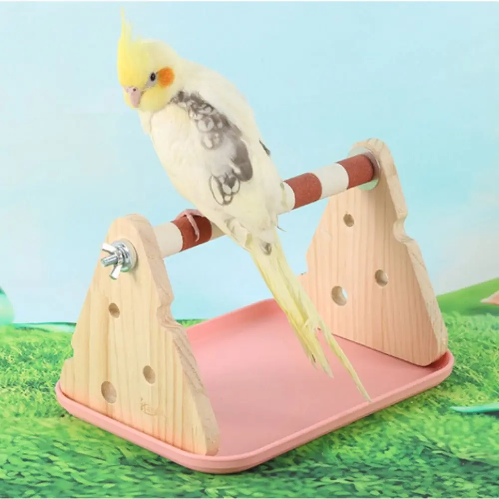

Устойчивая к укусам деревянная платформа для птиц: многофункциональная интерактивная игрушка-развиватель с поддоном