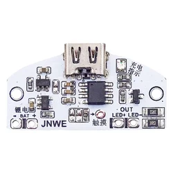 Lámpara de mesa piezas tipo C, placa de circuito, carga USB, atenuación continua de tres engranajes, led táctil, módulo de control de lámpara nocturna pequeña, 1 unidad