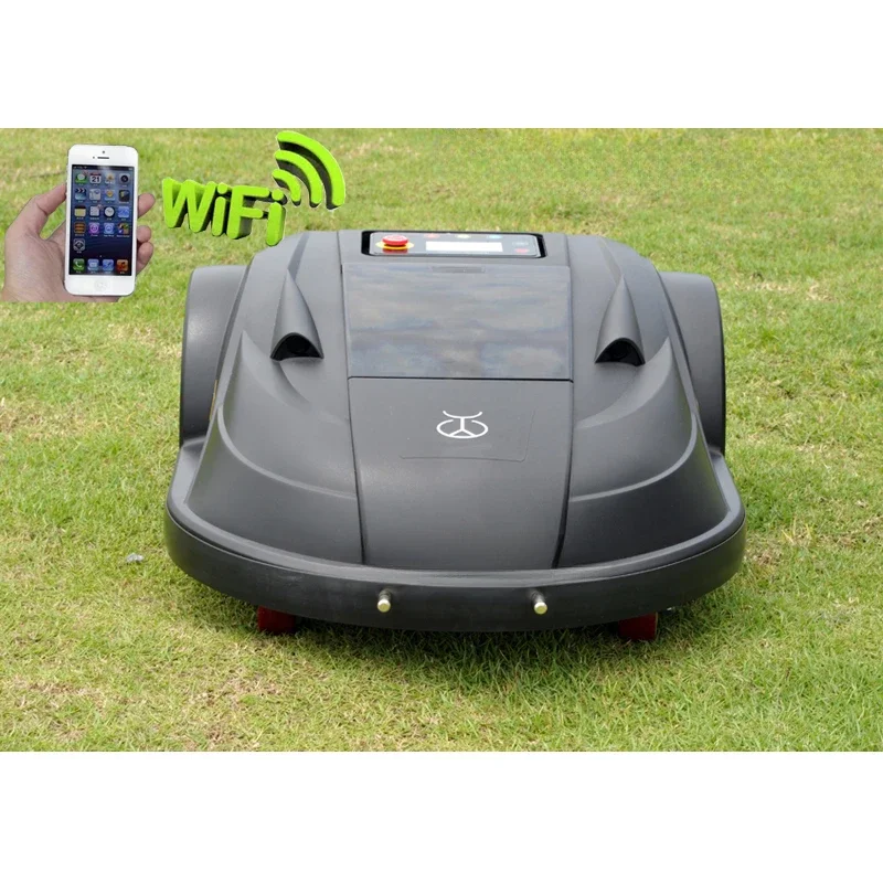 Newest Updated WIFI APP SmartPhone Control Robot Lawn Mower S510 with Ultrasonic Sensor, Subarea Setting ,Range Function