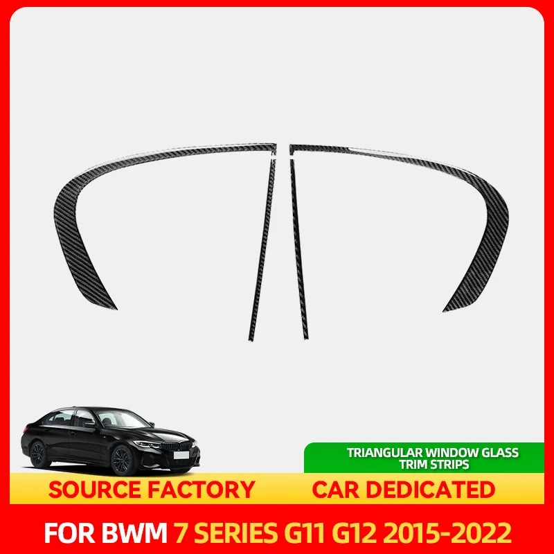 

Стайлинговые молдинги, горячая треугольная оконная стеклянная панель, декоративная крышка, наклейка, отделка для BMW 7 серии G11 G12 2015-2022, углеродное волокно