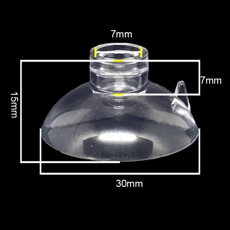 10Pcs Transparent Black Aquarium Suction Cup Air Tube Holder Sucker for Fish Tank Pump Oxygen Air Tube Fixing Clip Accessories