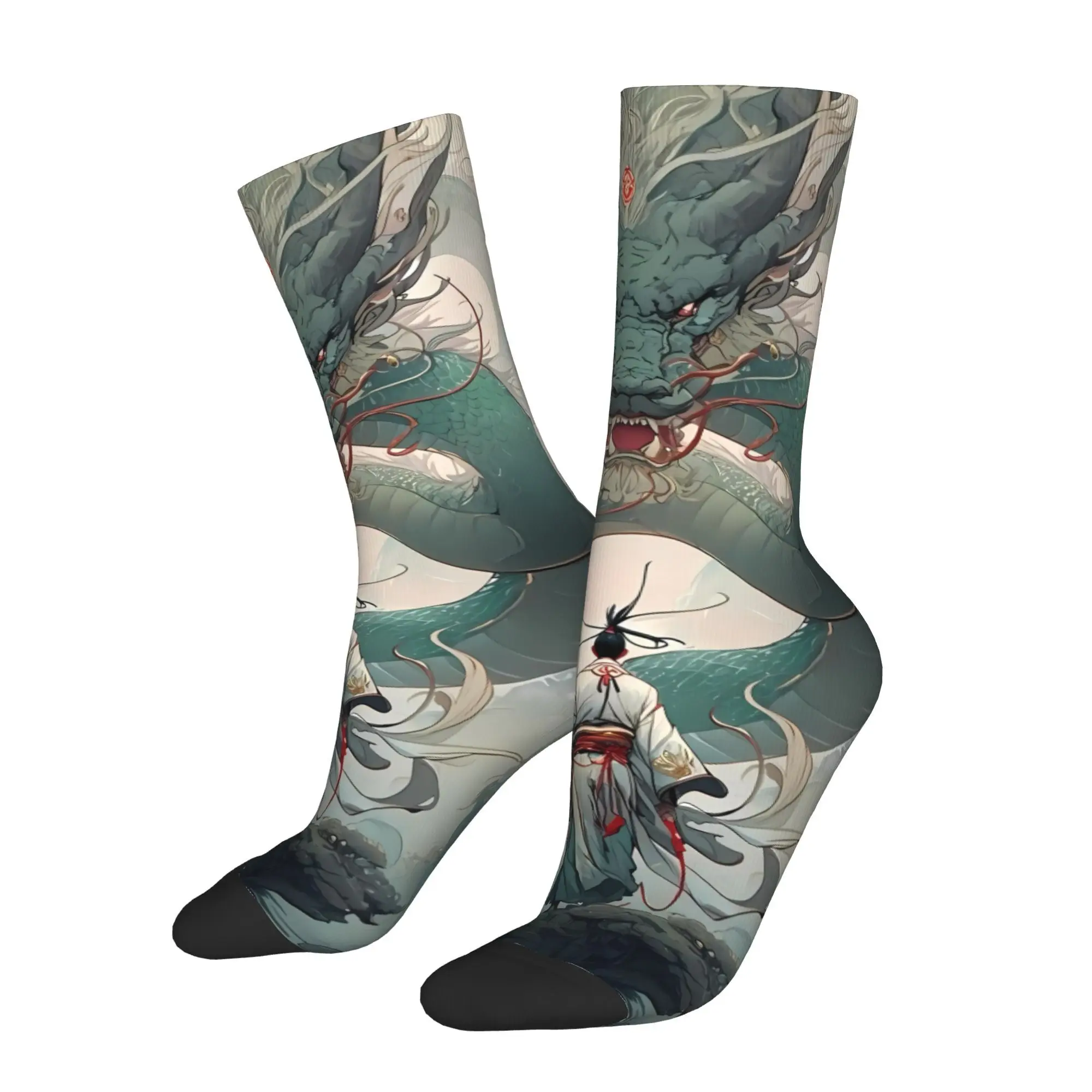 

Мужские велосипедные носки Dragon God Legend Creature, всесезонные дышащие спортивные носки для весны, лета, осени и зимы