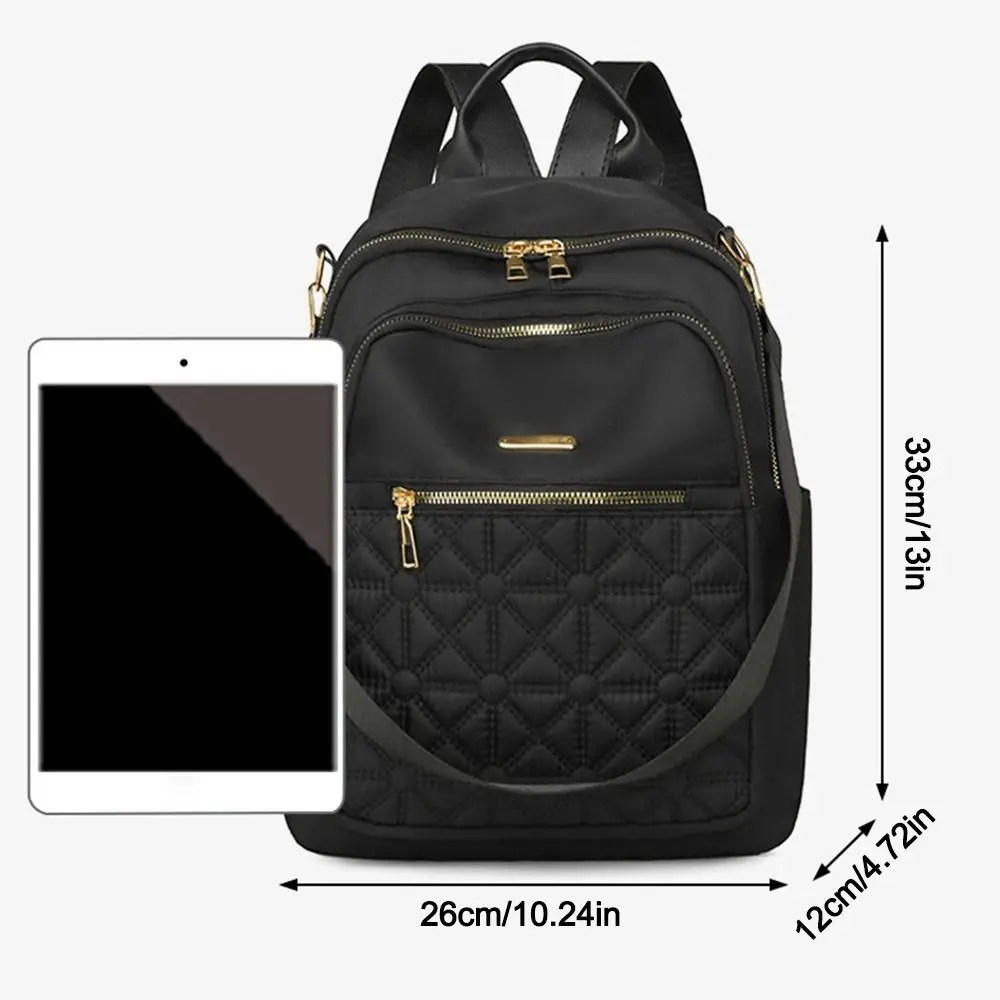 2025 Nowa Moda Lekki Luksusowy Design Solidny Uniwersalny Podstawowy Plecak Casual Trend Podróżny Nylonowy Damski Plecak Torba Damska