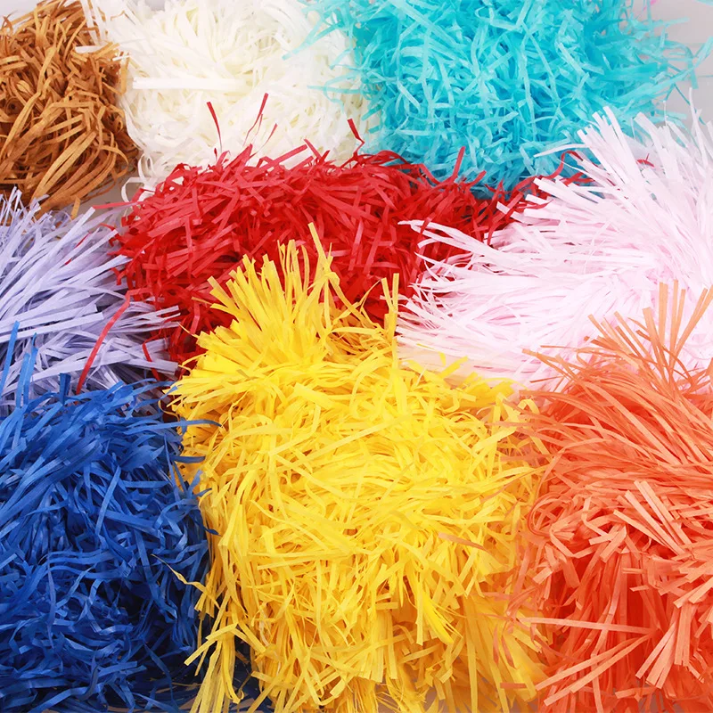 50/100g Multicolored Shredded Crinkle Paper Strands Shredded Crinkle Confetti DIY Gift Box Filling Party Wedding Christmas Decor