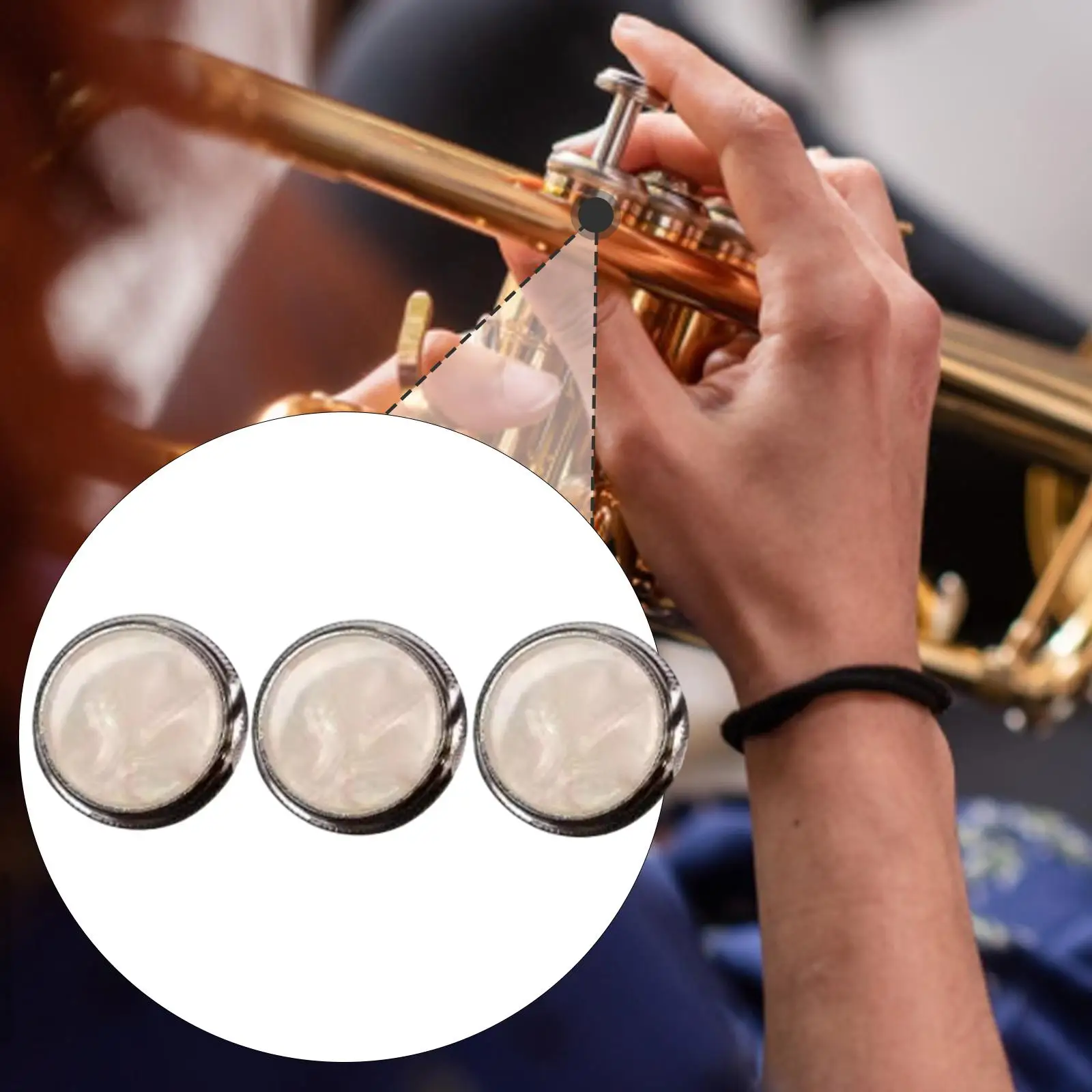 3Pcs Trumpet Valve Caps Repairing Improve Accuracy Simple Finger Buttons Musical Instruments Accessories Trumpet Valve Buttons