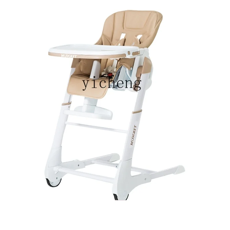 Tqh-Chaise de salle à manger pour enfants, pliable, portable, multifonctionnelle, pour bébé