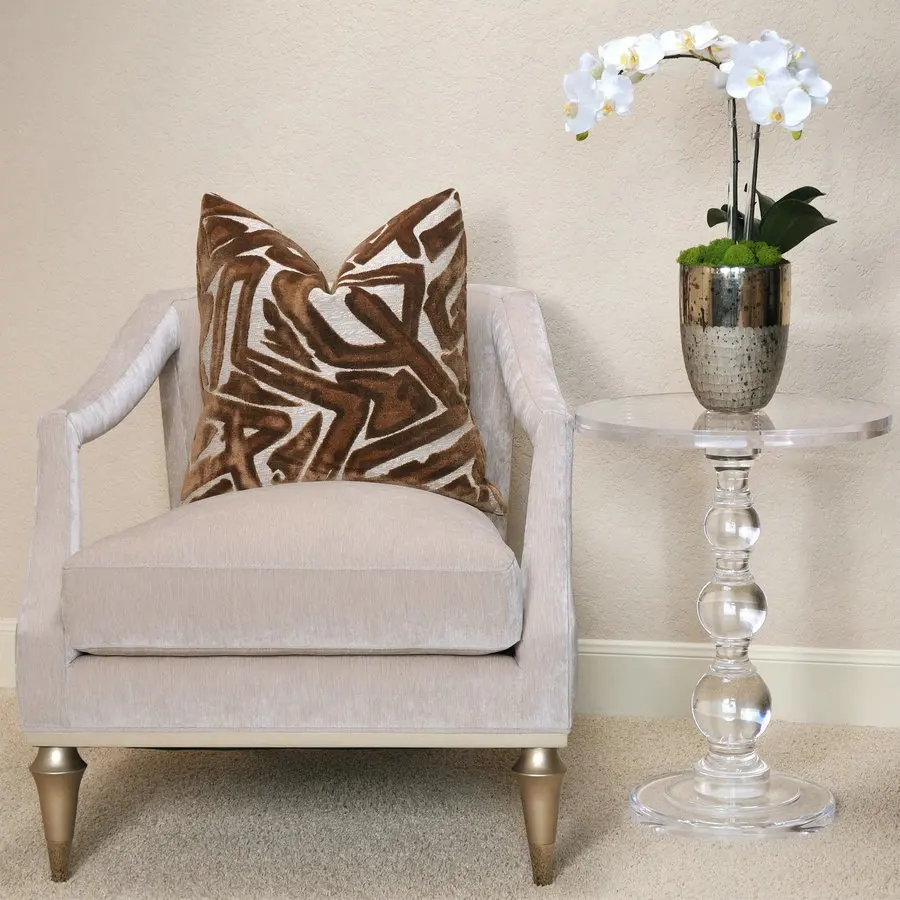 Transition high-end luxury solid velvet camping pillow cushion hotel accent decorative cushion bed sofa chair