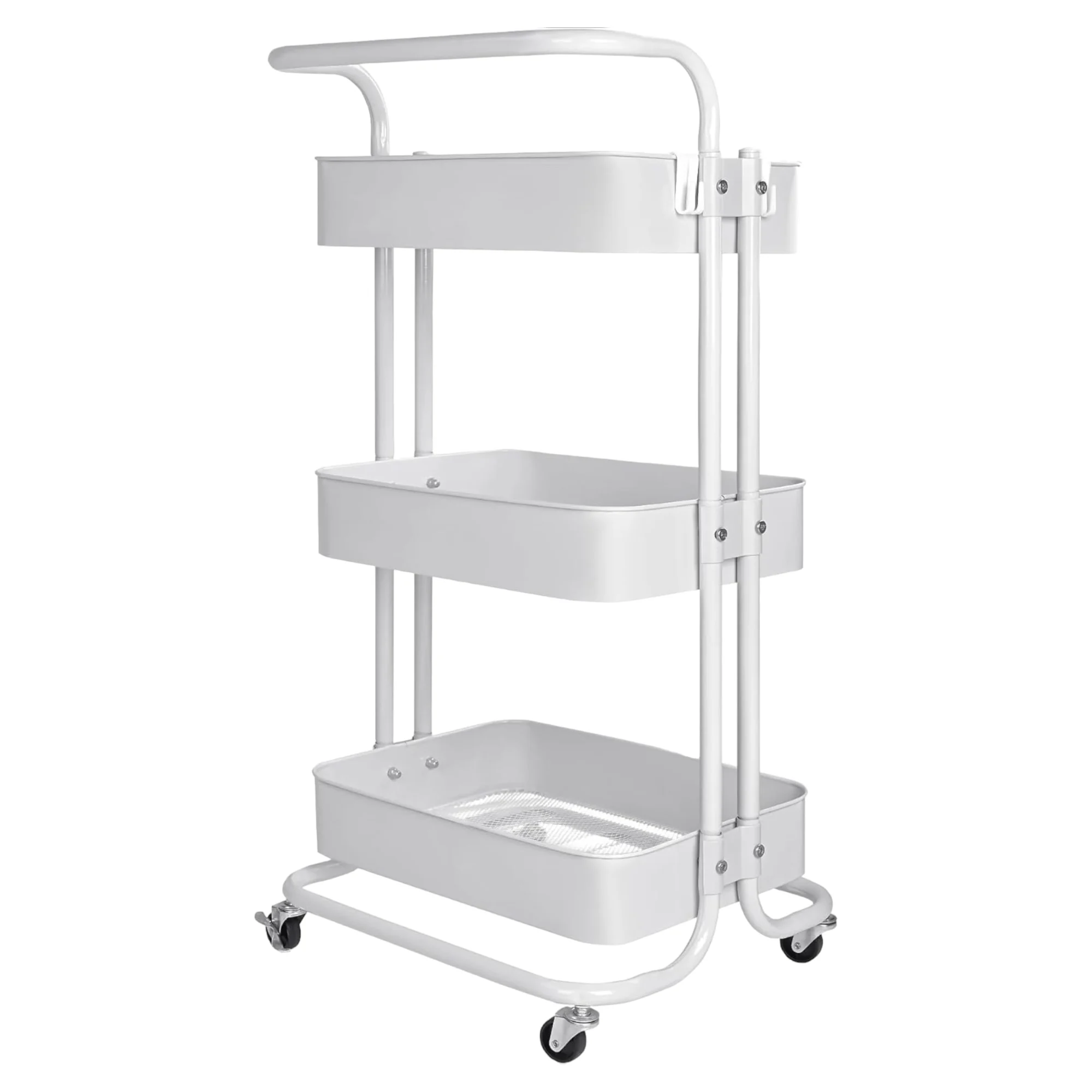 عربة التخزين عربة مساعدة مع عجلات عربة المطبخ عربة الخدمة عربة معدنية مع عجلات 3 مستويات عربة دوارة عربة تنظيم.