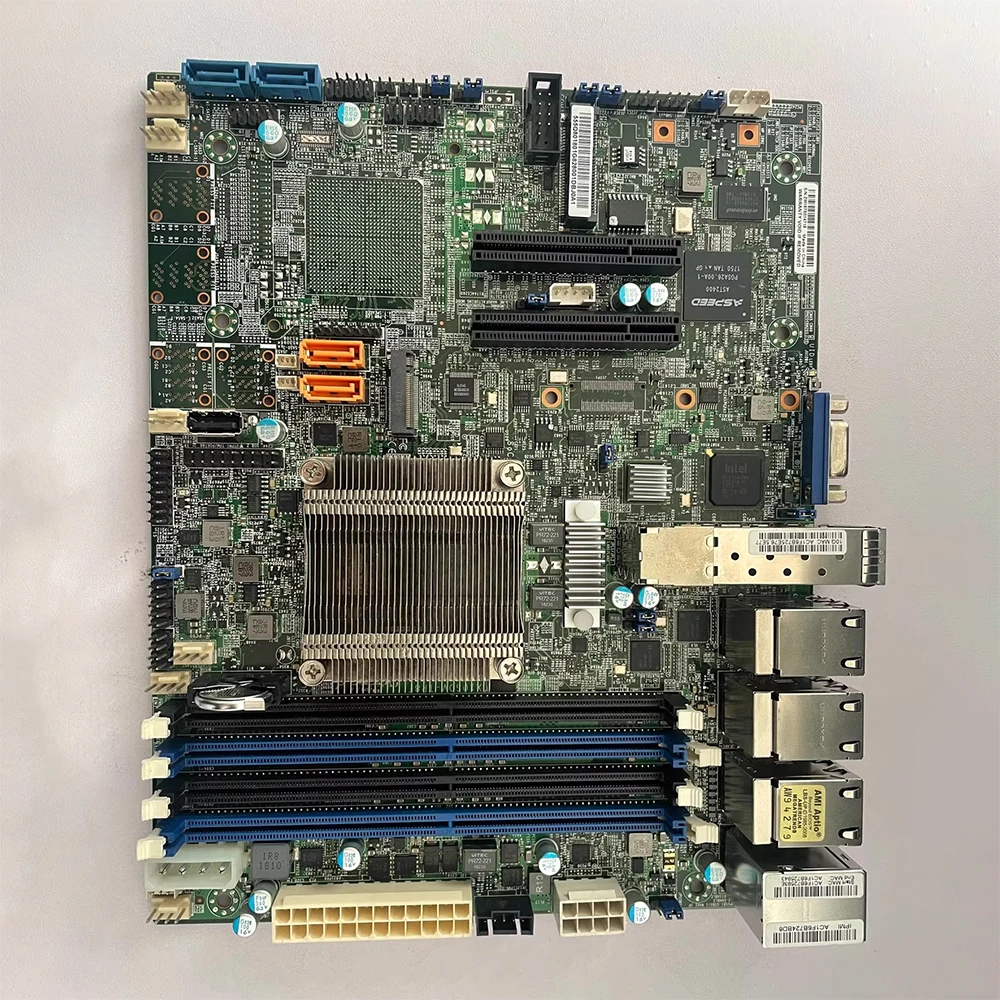X10SDV-7TP8F Untuk Motherboard Router Lunak Super-micro D-1 NAS RDIMM DDR4