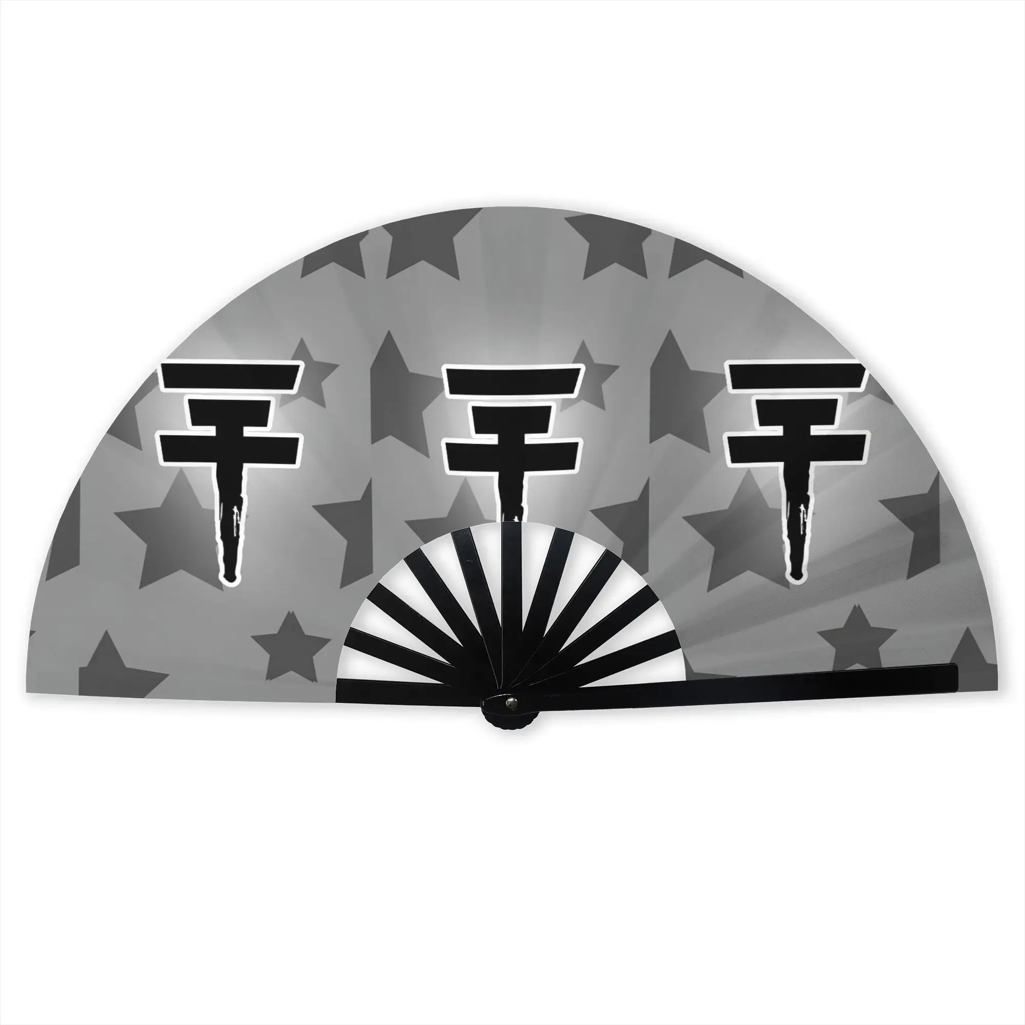 Timeless Music T-Tokios H-Hotels Folding Hand Fan Custom Rock  Polyester Fabric Fan Novelty Summer Accessory Decorative Fans