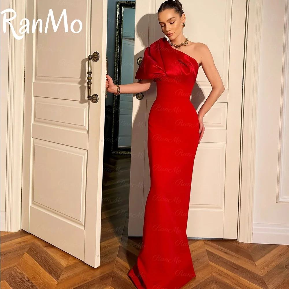 

Ranmo Evening Dresses 2025 Satin Formal Party Dresses One Shoulder Mermaid Prom Dress شارون سعيد فساتين سهره