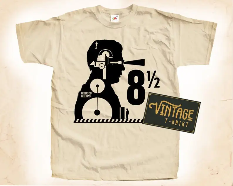 8 + 1,2 T shirt Tee Natural Vintage 100% Cotton Movie Poster All Sizes