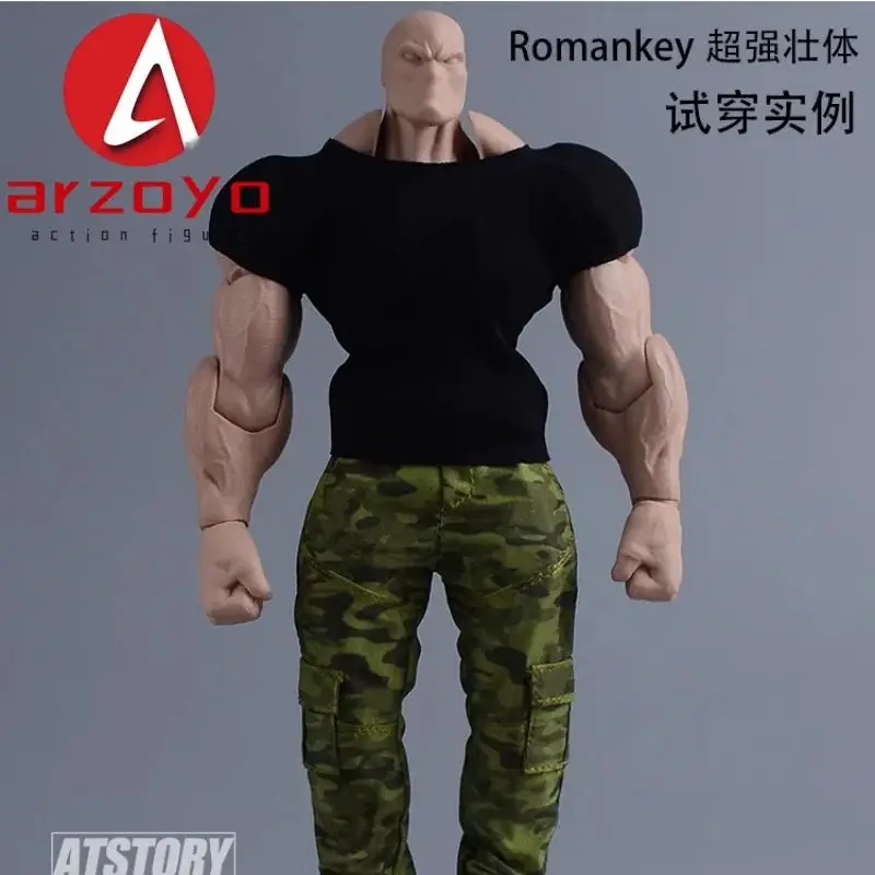 1/12 Scale Tight T-shirt Fitness Clothes Model for 6 '' Romankey USM003 AD01 NT-03 Super Strong Male Soldiers Action Figure