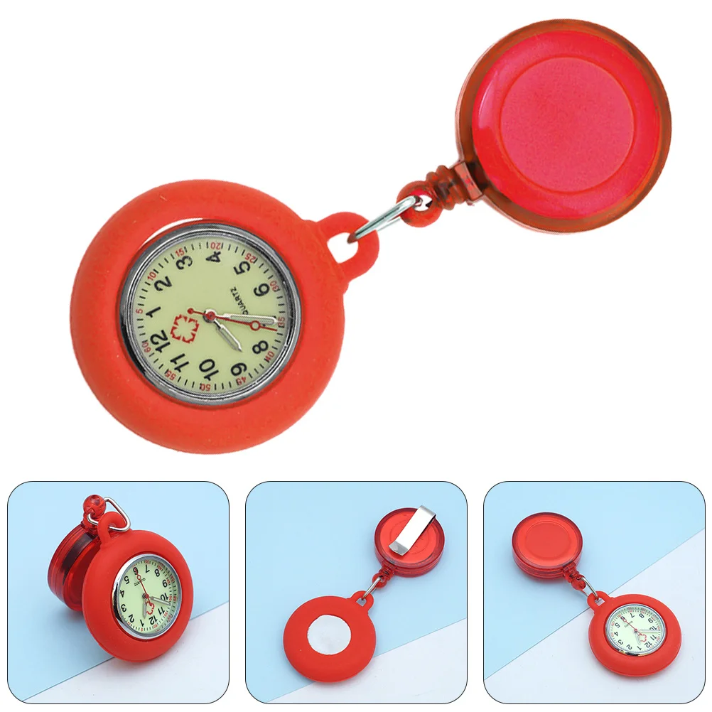 1개 간호사 시계 신축성 있는 휴대용 간호 포켓 시계 편리하고 내구성 있는 여성용 간호사 시계