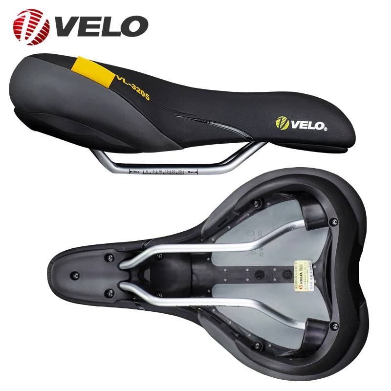 VELO VL-3205 Plush Series Bicycle Saddle For MTB Road Bike Saddle Comfort Soft Cushion Seat PU Leather Saddle Bicycle Parts