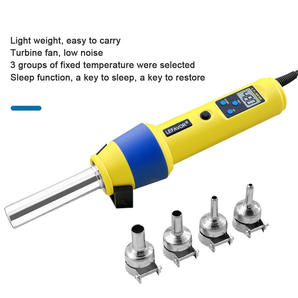 LCD Digital Heat Hot Air Gun Desoldering Soldering Station 110V 220V Temperature Adjustable