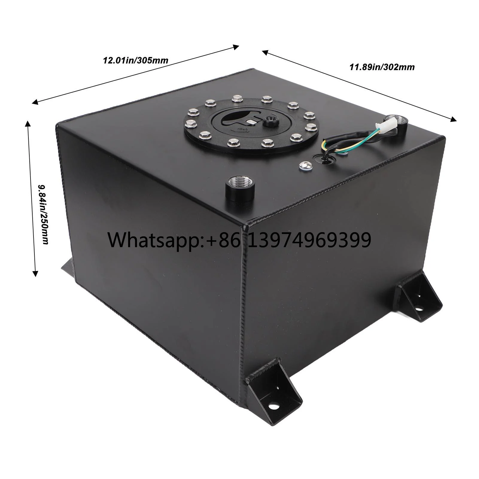 5 Gallon Universal Car Tuning Tank  AN10 Fitting with Level Monitoring Sensor Racing Cell 20L Aluminum Can