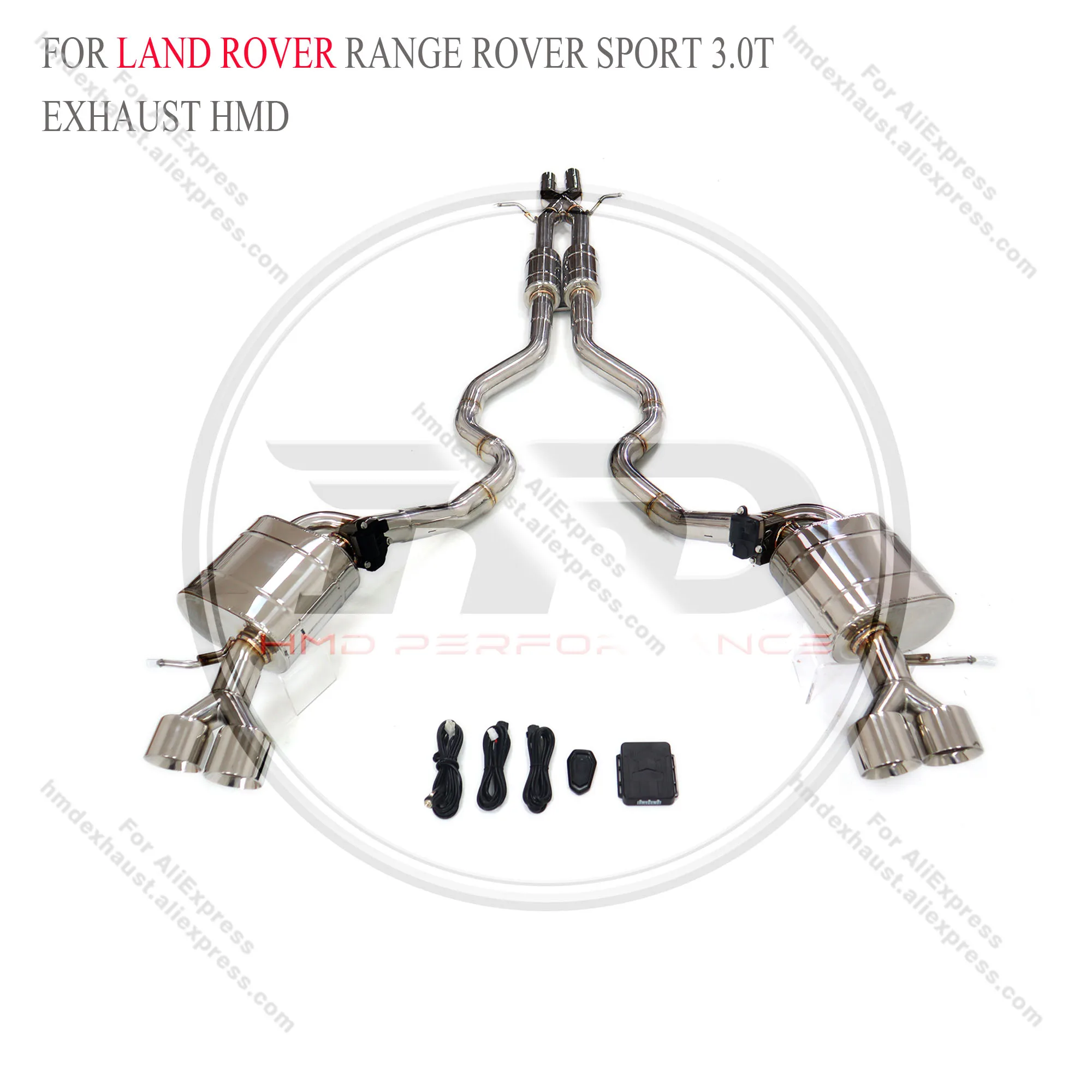 HMD Stainless Steel Exhaust System Performance Catback For Land Rover Range Rover Sport L320 L322 3.0T Muffler With Valve