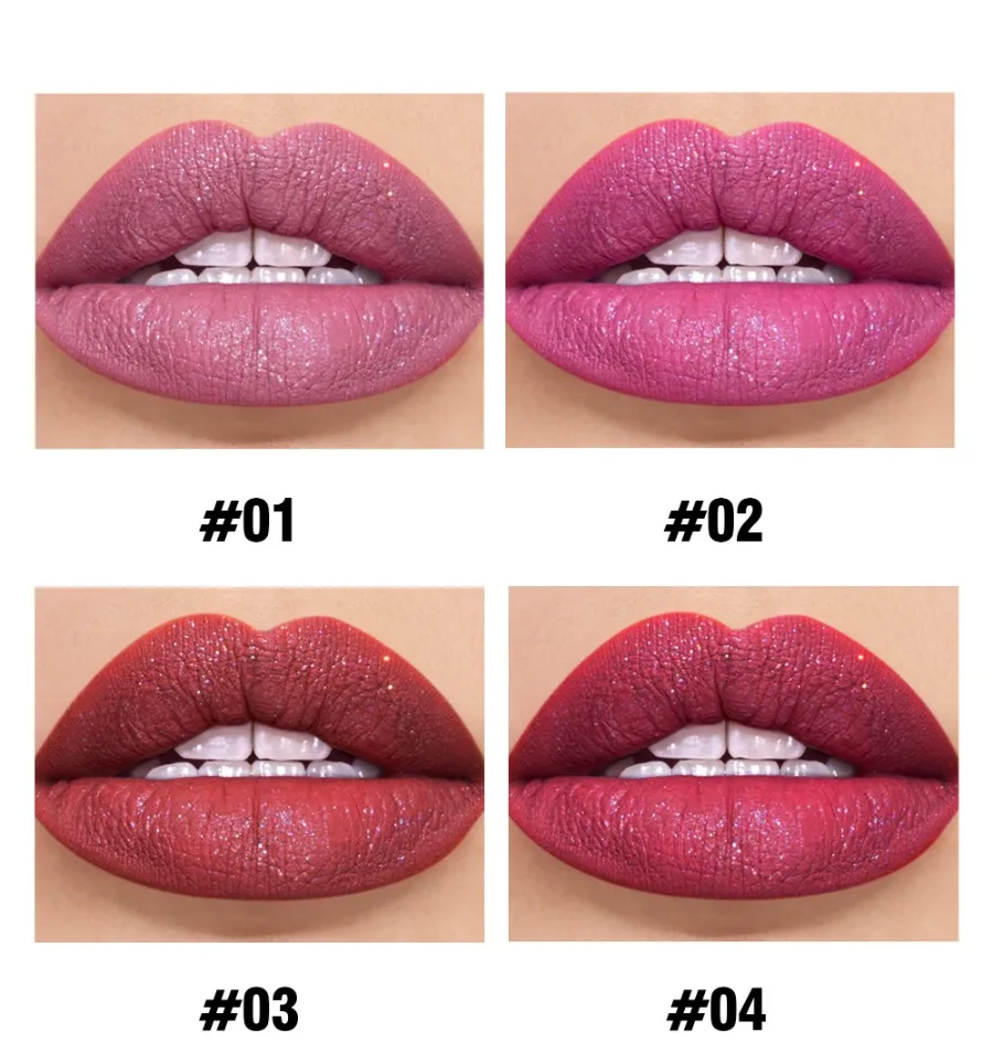 8 Colors Matte Lipstick Glitter Lip Stick Lip Gloss Long Lasting Sexy Lipstick Lipgloss Makeup Cosmetics