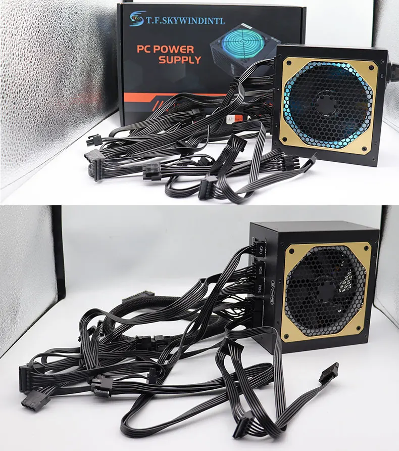 T.F.SKYWINDINTL NEUE Gold 1000W Computer Voll Modulare Netzteil Medaille Aktive PFC ATX Unterstützung 3070/3080/3090 GPU Karte – Detail 13