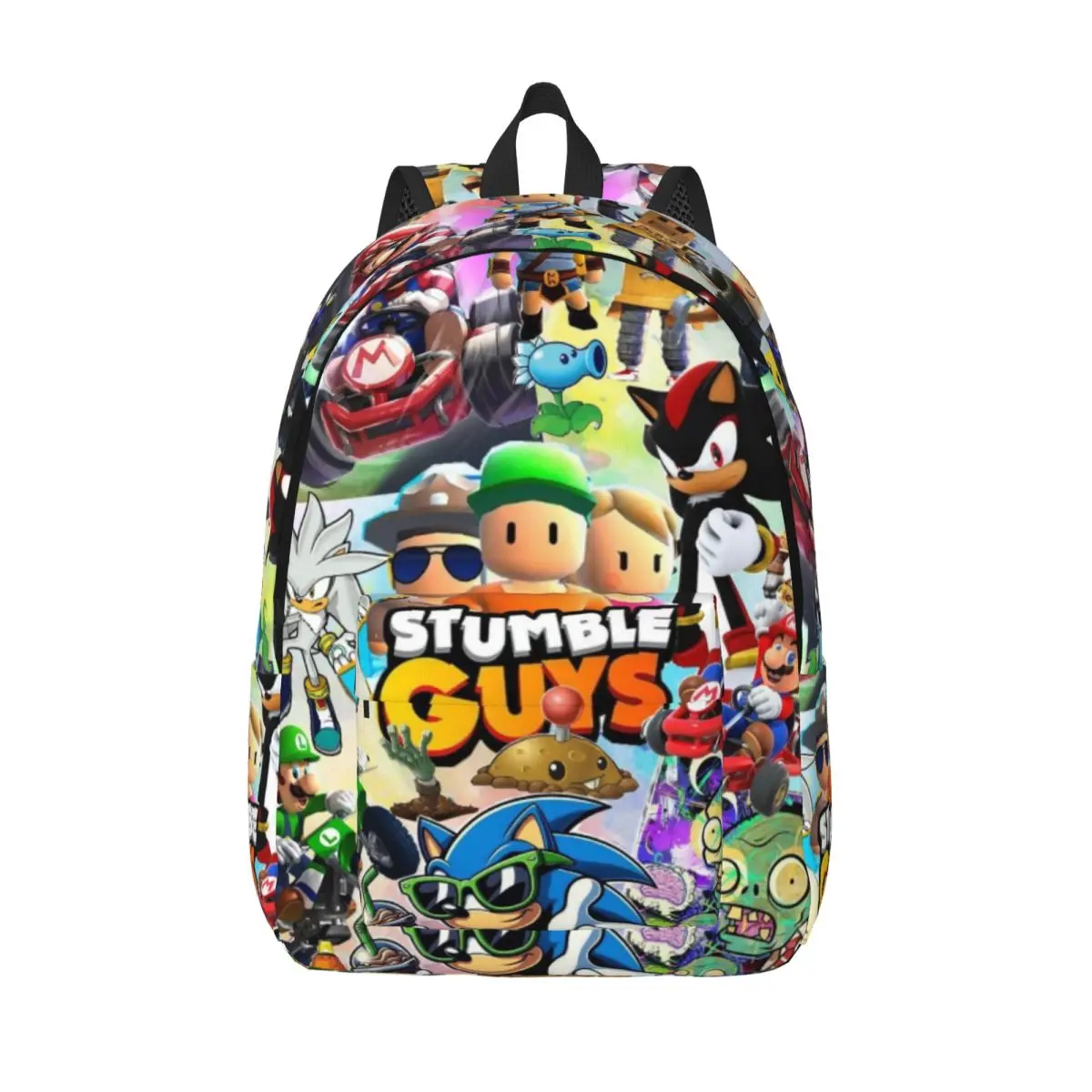 Stumble Guys Printed Lightweight Casual Schoolbag For School, Outdoor, Shopping, Office 15.7in 17.7in