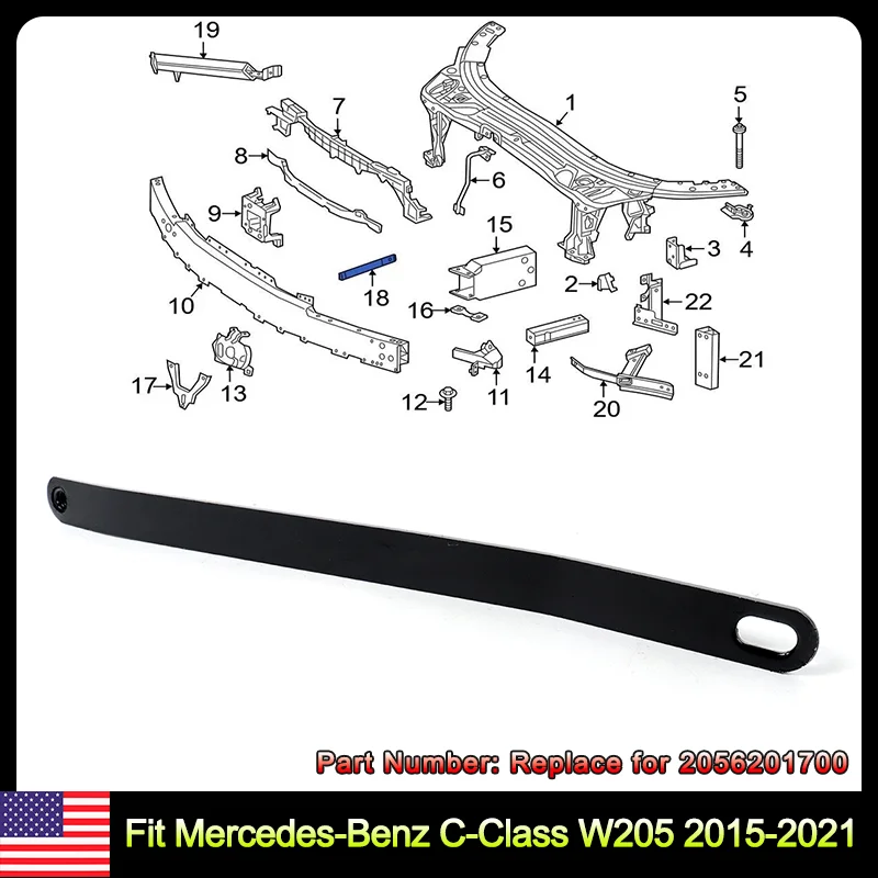 

Замена на 2056201700, поддержка сердечника радиатора для Mercedes-Benz W205 C Class C43 C63 C300 C350e C450 2015 2016 2017 2018-2021